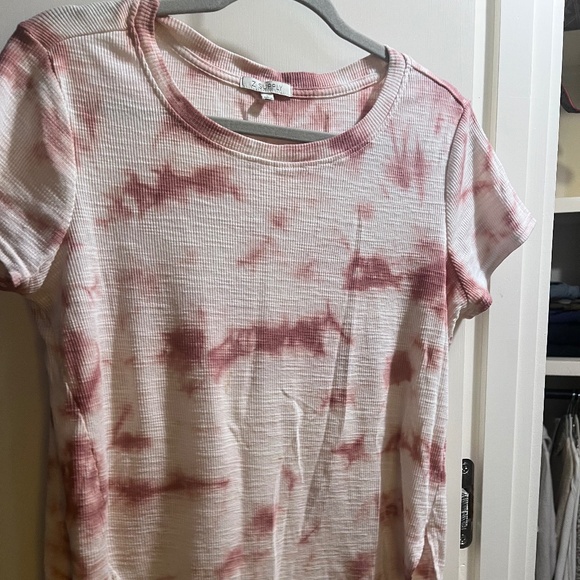 Z Supply ribbed tye-dye pink and white shirt - Picture 1 of 3